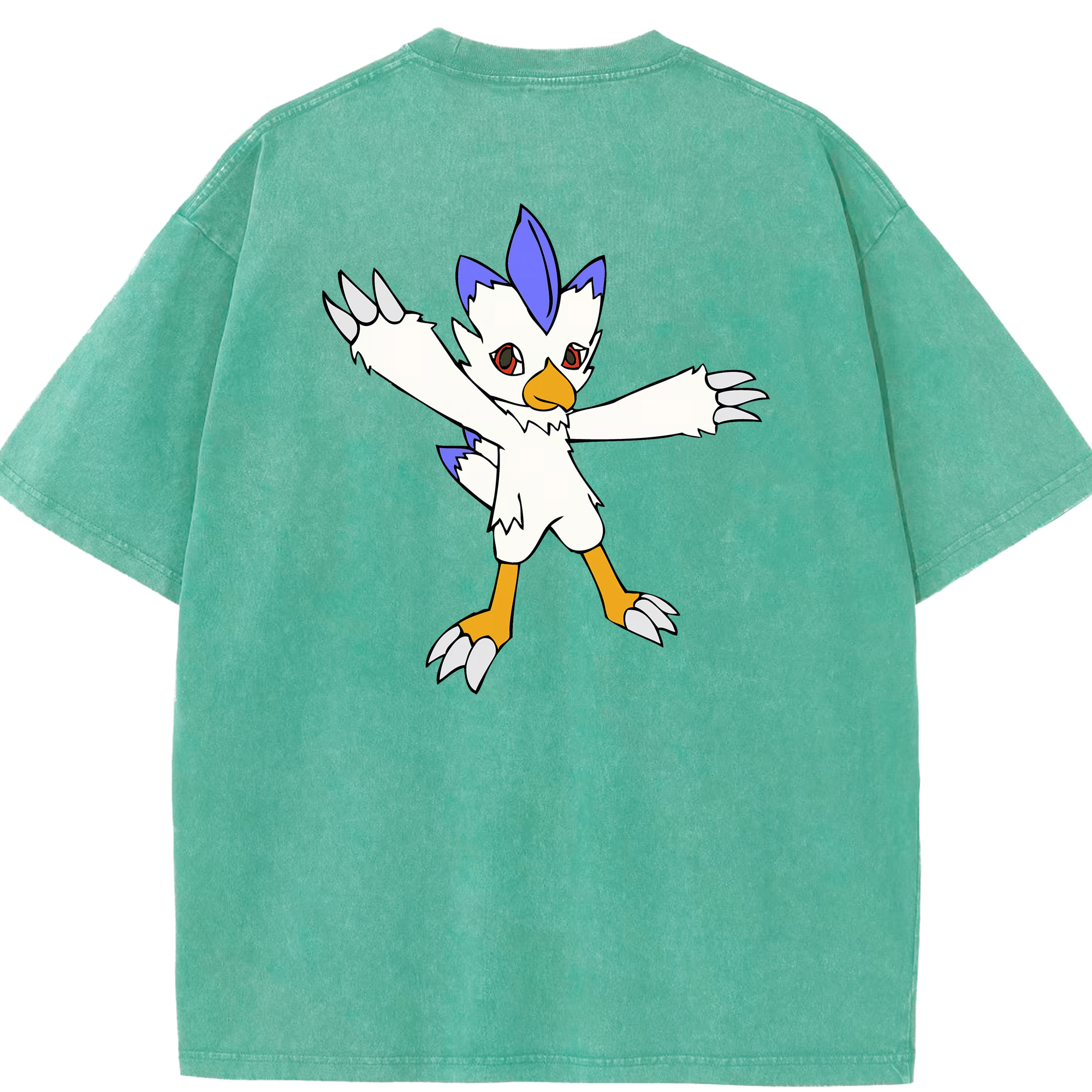 （画像用） Digimon デジタルモンスター/デジモン 綿100% ヴィンテージ風 半袖Tシャツ（背面プリント）